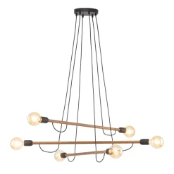 TK Lighting Hängelampe verstellbar L: 93 cm H: max. 160 cm für 6x E27< Hängelampen|Esszimmer Lampen