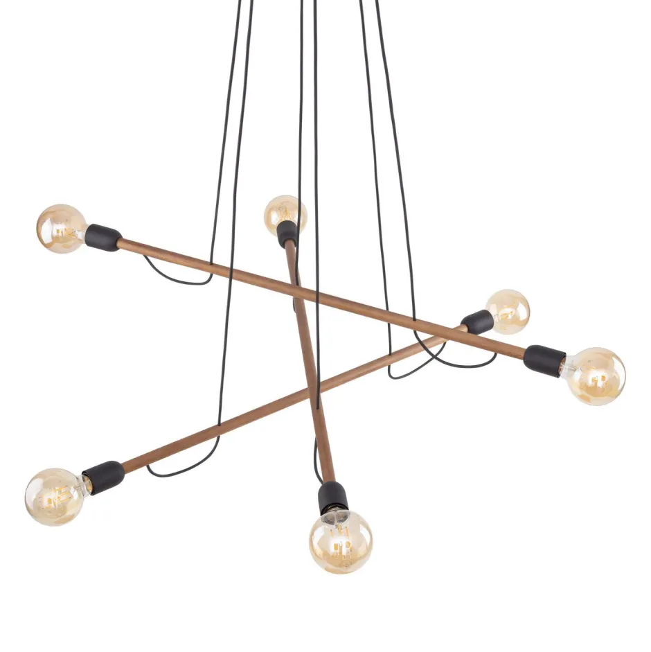 TK Lighting Hängelampe verstellbar L: 93 cm H: max. 160 cm für 6x E27< Hängelampen|Esszimmer Lampen