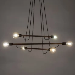 TK Lighting Hängelampe verstellbar L: 93 cm H: max. 160 cm für 6x E27< Hängelampen|Esszimmer Lampen