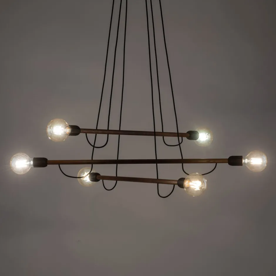 TK Lighting Hängelampe verstellbar L: 93 cm H: max. 160 cm für 6x E27< Hängelampen|Esszimmer Lampen