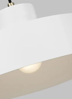 Elstead Hängelampe verstellbar Weiß Messing E27 Metall< Hängelampen|Moderne Lampen