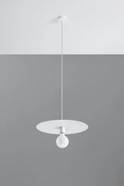 Sollux Hängelampe Weiß Ø 40 cm Metall E27 Küche Esszimmer< Moderne Lampen|Esszimmer Lampen
