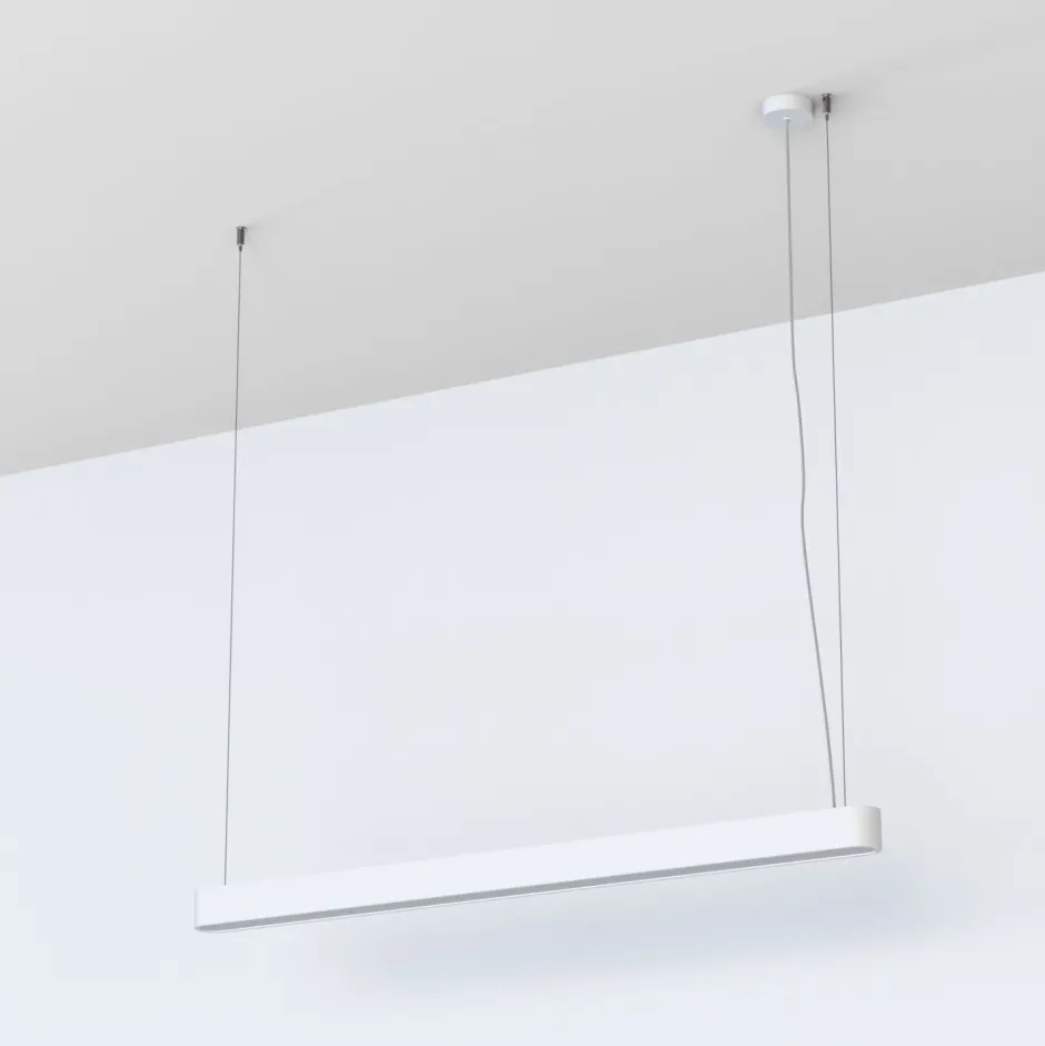 Hängelampen|Bürolampen*Nowodvorski Hängelampe Weiß 3000 K 3200 lm T8 LED verstellbar B: 125 cm
