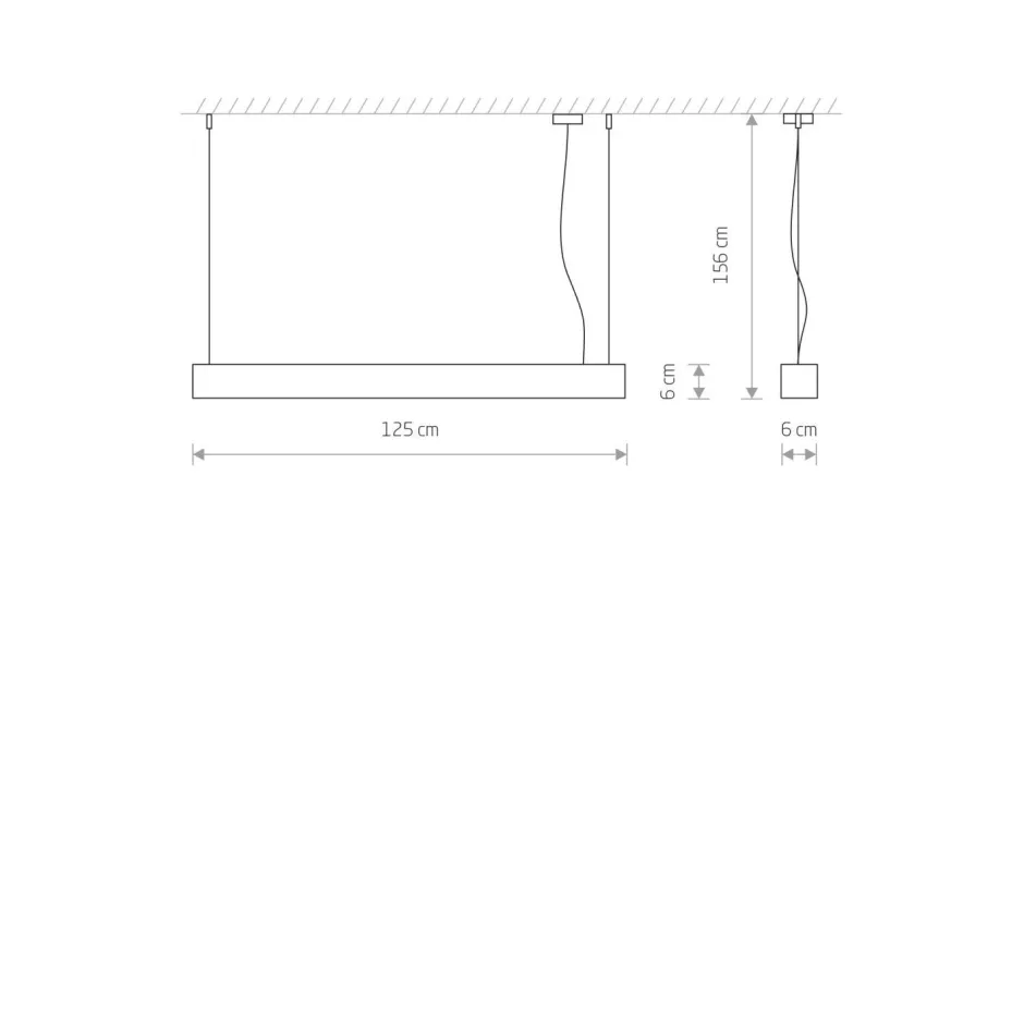 Hängelampen|Bürolampen*Nowodvorski Hängelampe Weiß 3000 K 3200 lm T8 LED verstellbar B: 125 cm