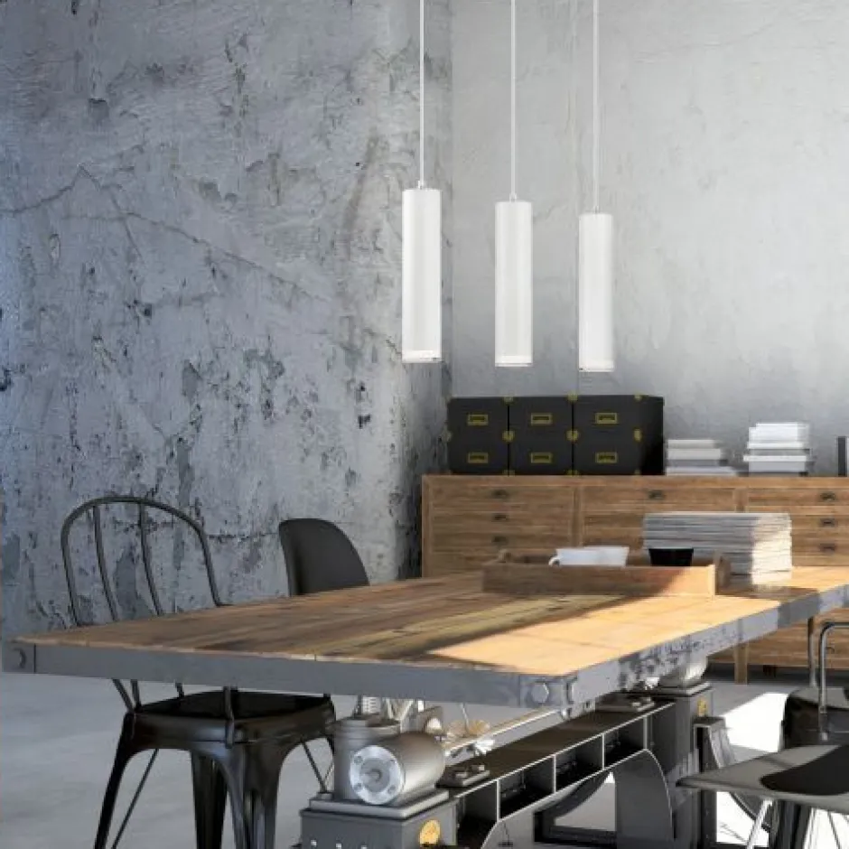 Hängelampen|Esszimmer Lampen*Lamkur Hängelampe Weiß Aluminium Modern Esstisch Leuchte