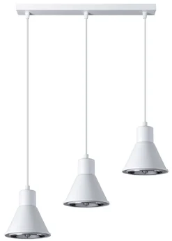 Sollux Hängelampe Weiß 3-flammig B: 45 cm ES111 Retro Metall< Hängelampen|Wohnzimmerlampen