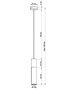 Wohnzimmerlampen|Moderne Lampen*Sollux Hängelampe Weiß Grau Metall Beton Ø8cm rund Esstisch