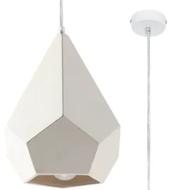 Hängelampen|Esszimmer Lampen*Sollux Hängelampe Weiß Keramik bemalbar geometrisch E27