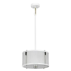 Jugendstil Lampen|Glaslampen*Elstead Hängelampe Weiß Klar Ø30 m rund Esstisch CARILA