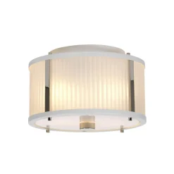 Jugendstil Lampen|Glaslampen*Elstead Hängelampe Weiß Klar Ø30 m rund Esstisch CARILA