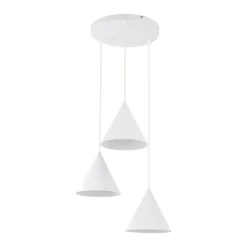 TK Lighting Hängelampe Weiß Metall Ø 42 cm 3-flammig Retro Design< Hängelampen|Bürolampen