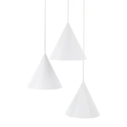 TK Lighting Hängelampe Weiß Metall Ø 42 cm 3-flammig Retro Design< Hängelampen|Bürolampen