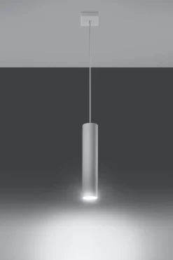 Sollux Hängelampe Weiß Metall Ø 6 cm Zylinder GU10 schmal< Moderne Lampen|Esszimmer Lampen