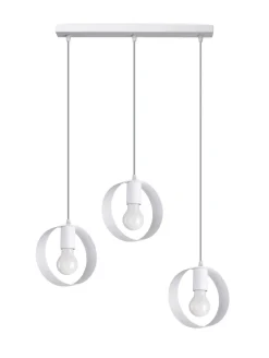 Sollux Hängelampe Weiß Metall 3-flammig verstellbar E27< Hängelampen|Esszimmer Lampen