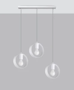 Sollux Hängelampe Weiß Metall 3-flammig verstellbar E27< Hängelampen|Esszimmer Lampen