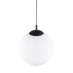 Hängelampen|Esszimmer Lampen*TK Lighting Hängelampe Weiß Schwarz Ø 35 cm E27 Kugel Glas Metall