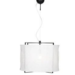 Hängelampen|Wohnzimmerlampen*By Rydéns Hängelampe Weiß Schwarz B: 61,5 cm Metall Stoff E27