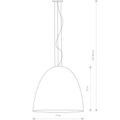Nowodvorski Hängeleuchte Ø 75 cm groß in Weiß Kupfer matt 7x E27< Hängelampen|Schlafzimmer Lampen
