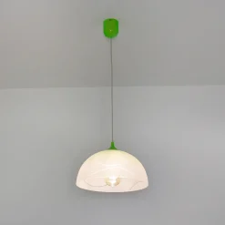 Esszimmer Lampen|Hängelampen*Lamkur Hängeleuchte ADANIA Grün Retro rund Wohnzimmer