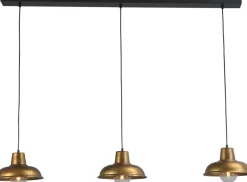 Masterlight Hängeleuchte ANTIK BRASS in Schwarz 3-flmg< Hängelampen|Industrie Lampen