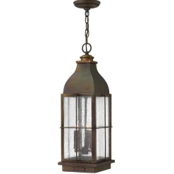 Außenleuchten Antik|Außenleuchten Messing*Elstead Hängeleuchte außen IP23 E14 Glas Messing in Braun antik