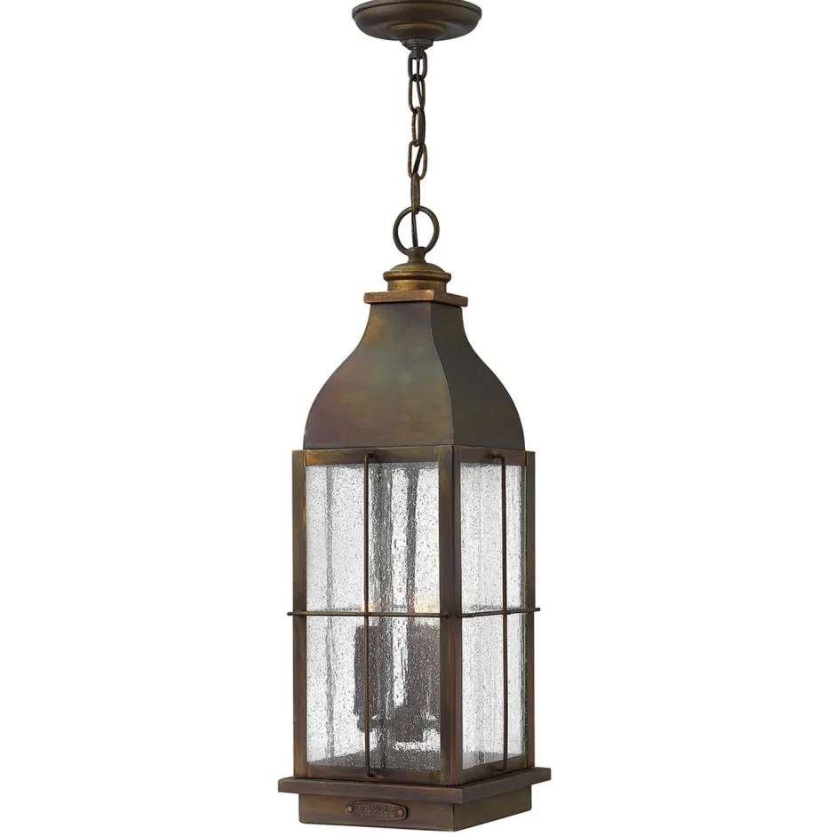 Außenleuchten Antik|Außenleuchten Messing*Elstead Hängeleuchte außen IP23 E14 Glas Messing in Braun antik