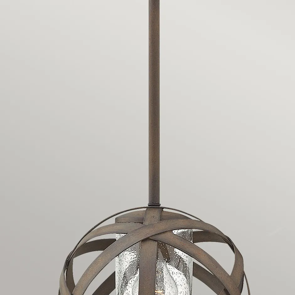 Elstead Hängeleuchte außen rund Ø 25,5 cm E27 IP44 in Eisen Antik< Industrie Lampen|Kugellampen