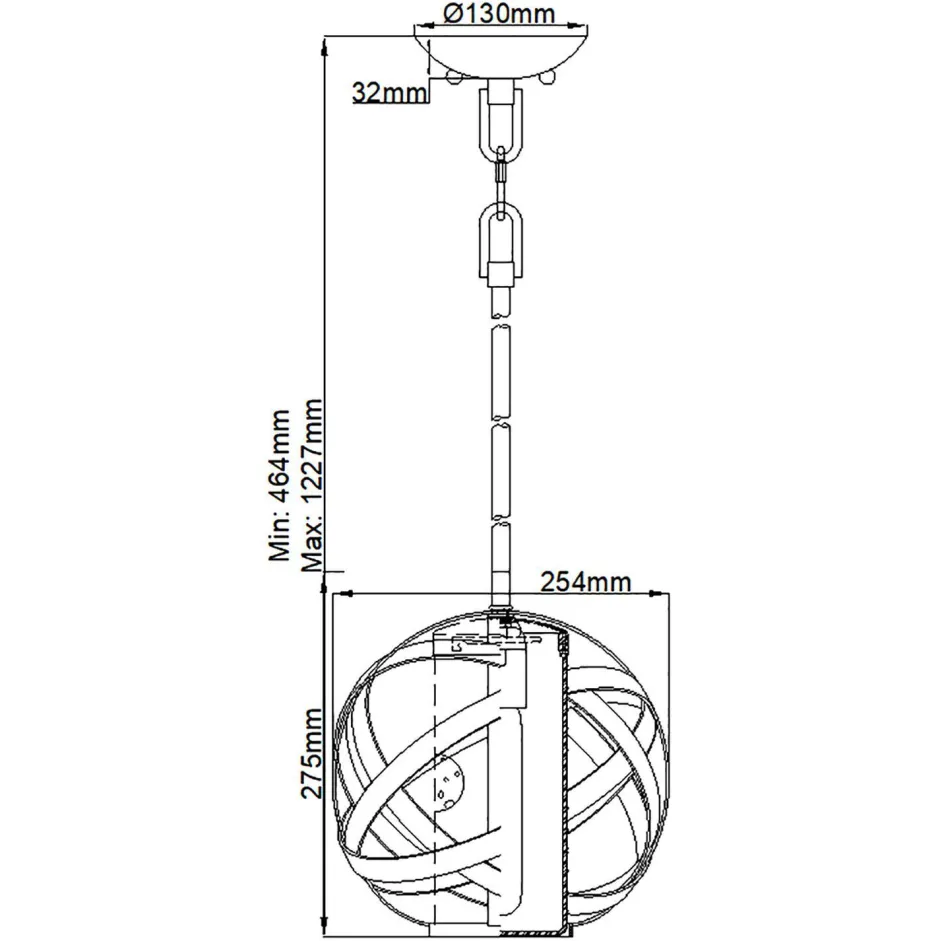 Elstead Hängeleuchte außen rund Ø 25,5 cm E27 IP44 in Eisen Antik< Industrie Lampen|Kugellampen