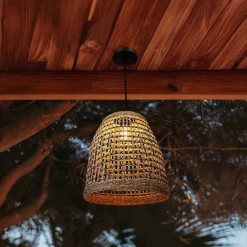 Hängeleuchten Außen|Moderne Außenleuchten*Newgarden Hängeleuchte außen Seegras E27 IP44 Ø 33 cm Natur Boho