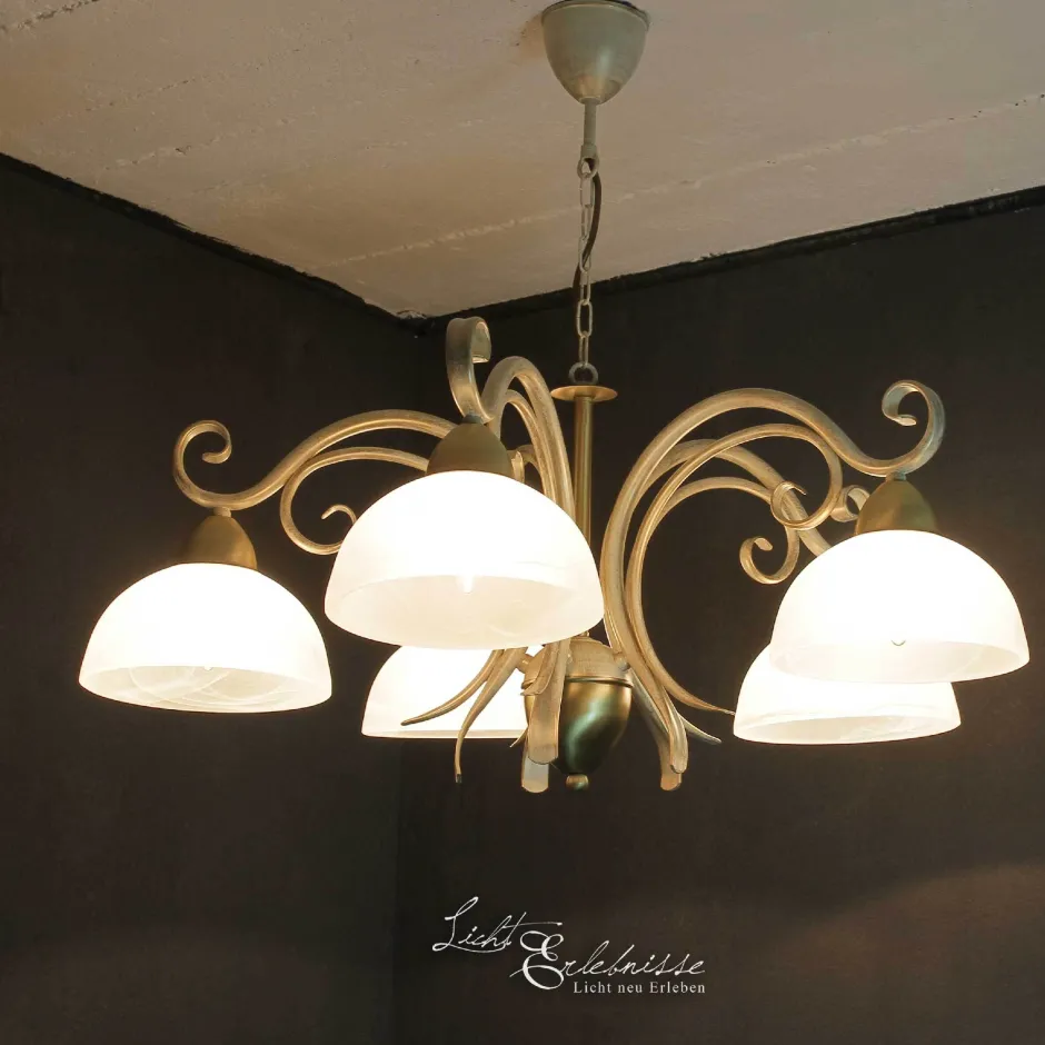 Hängelampen|Esszimmer Lampen*Luminex Hängeleuchte AURORA WHITE Ø74cm 5-flmg