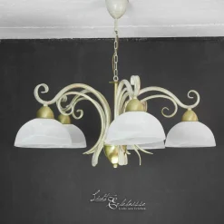 Hängelampen|Esszimmer Lampen*Luminex Hängeleuchte AURORA WHITE Ø74cm 5-flmg