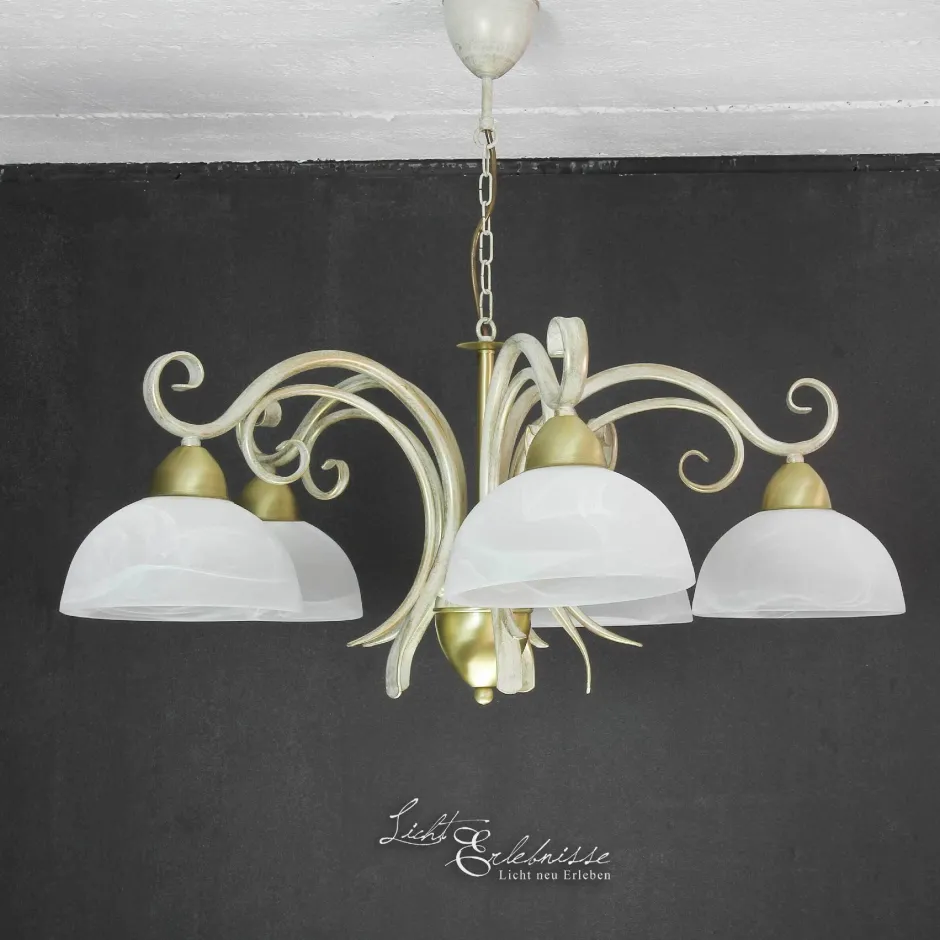 Hängelampen|Esszimmer Lampen*Luminex Hängeleuchte AURORA WHITE Ø74cm 5-flmg