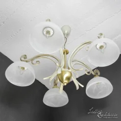 Hängelampen|Esszimmer Lampen*Luminex Hängeleuchte AURORA WHITE Ø74cm 5-flmg
