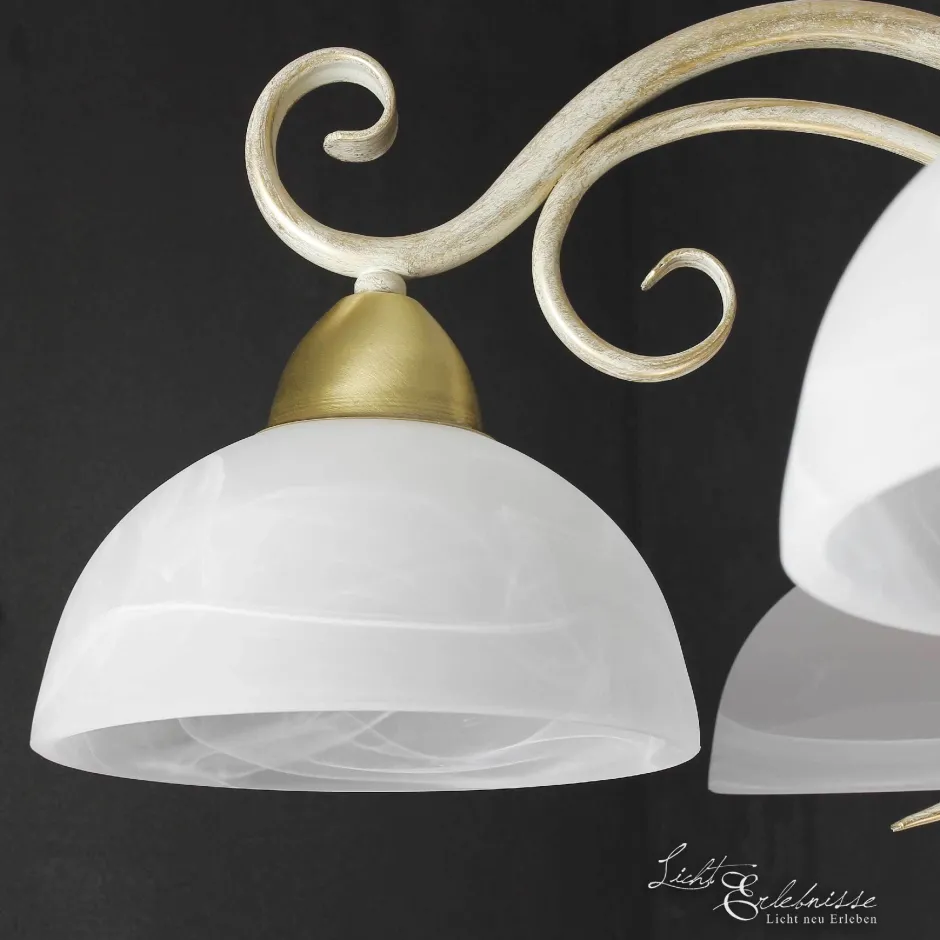 Hängelampen|Esszimmer Lampen*Luminex Hängeleuchte AURORA WHITE Ø74cm 5-flmg