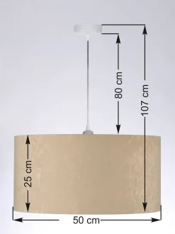 Hängelampen|Esszimmer Lampen*BPS Koncept Hängeleuchte AYLMER Beige Weiß Retro rund Esstisch