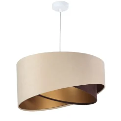 Hängelampen|Esszimmer Lampen*BPS Koncept Hängeleuchte Beige Gold Braun Esstisch Lampe