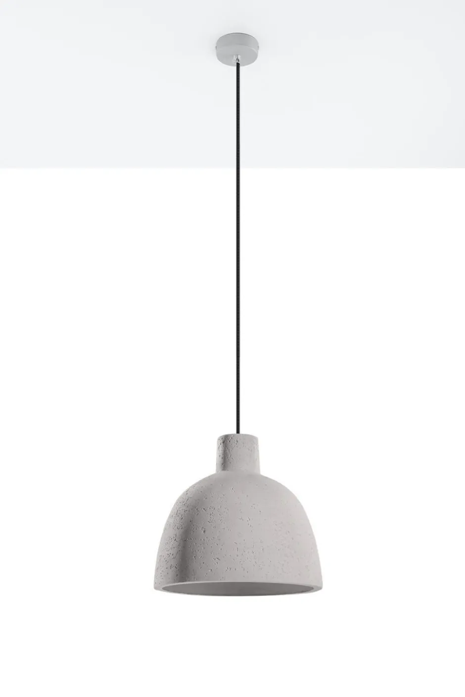 Wohnzimmerlampen|Betonlampen*Sollux Hängeleuchte Beton Ø 28 cm Modern Grau E27 verstellbar