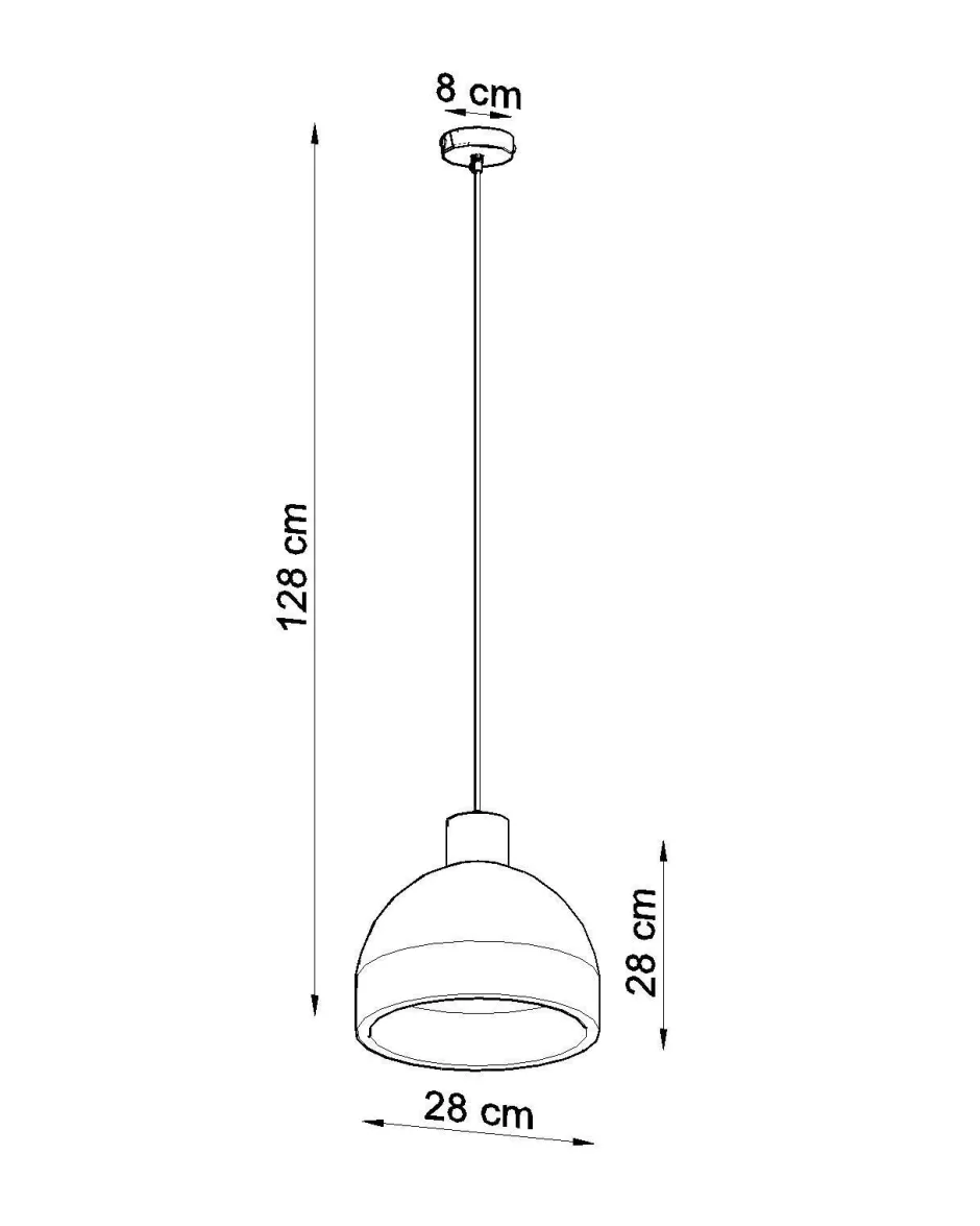 Wohnzimmerlampen|Betonlampen*Sollux Hängeleuchte Beton Ø 28 cm Modern Grau E27 verstellbar