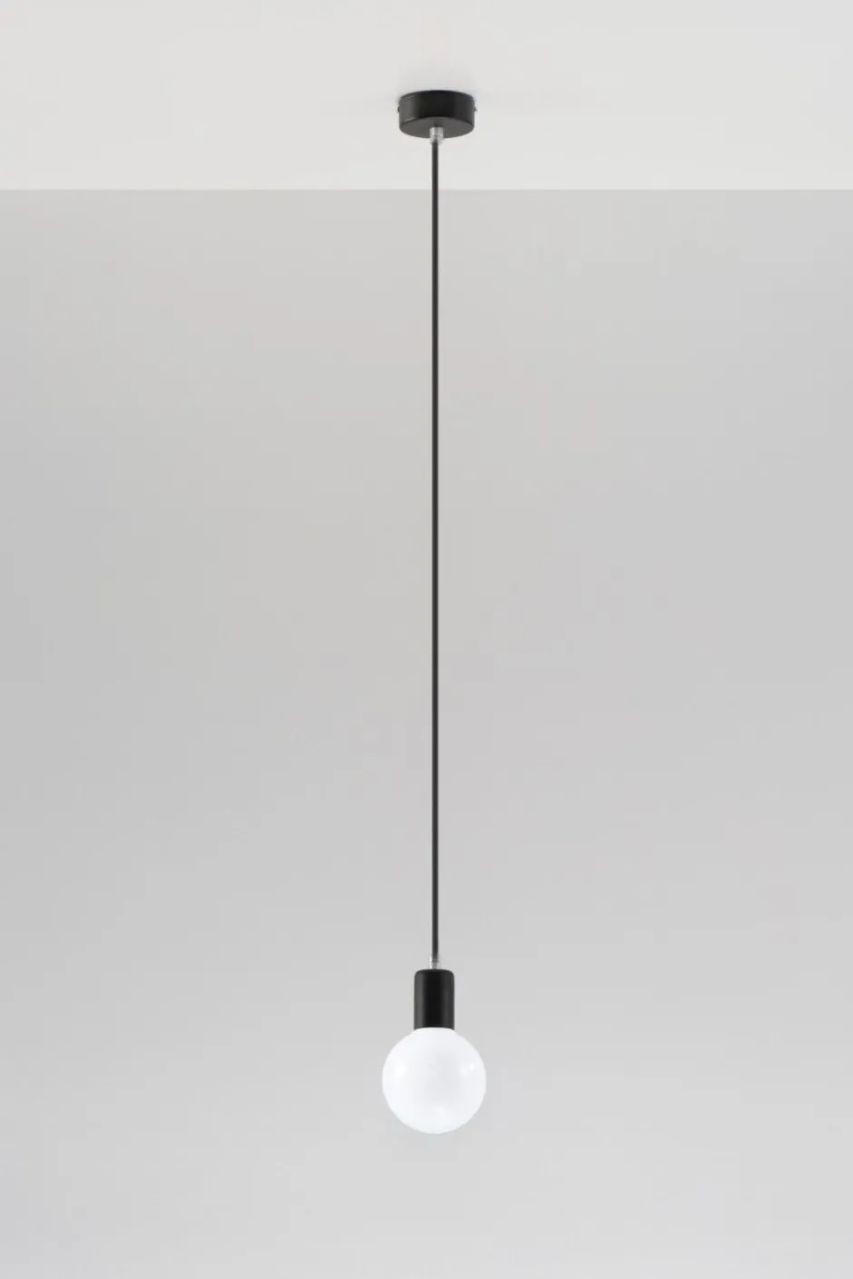 Hängelampen|Esszimmer Lampen*Sollux Hängeleuchte BOMBILLA in Schwarz