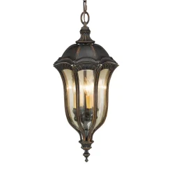 Elstead Hängeleuchte Braun Stahl Terrasse Vintage IP44< Außenleuchten Antik|Gartenlaternen