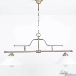 Hängelampen|Esszimmer Lampen*Giovanni Battista Hängeleuchte Bronze Antik 2-flmg Rustikal Premium
