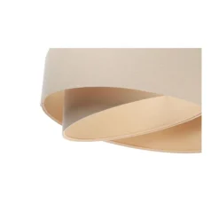 Hängelampen|Bürolampen*BPS Koncept Hängeleuchte Creme Beige Leinen E27 rund Ø 50 cm