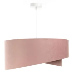 Bürolampen|Schlafzimmer Lampen*BPS Koncept Hängeleuchte D: 50 cm E27 Rosa Hellblau Stoff Velours Optik