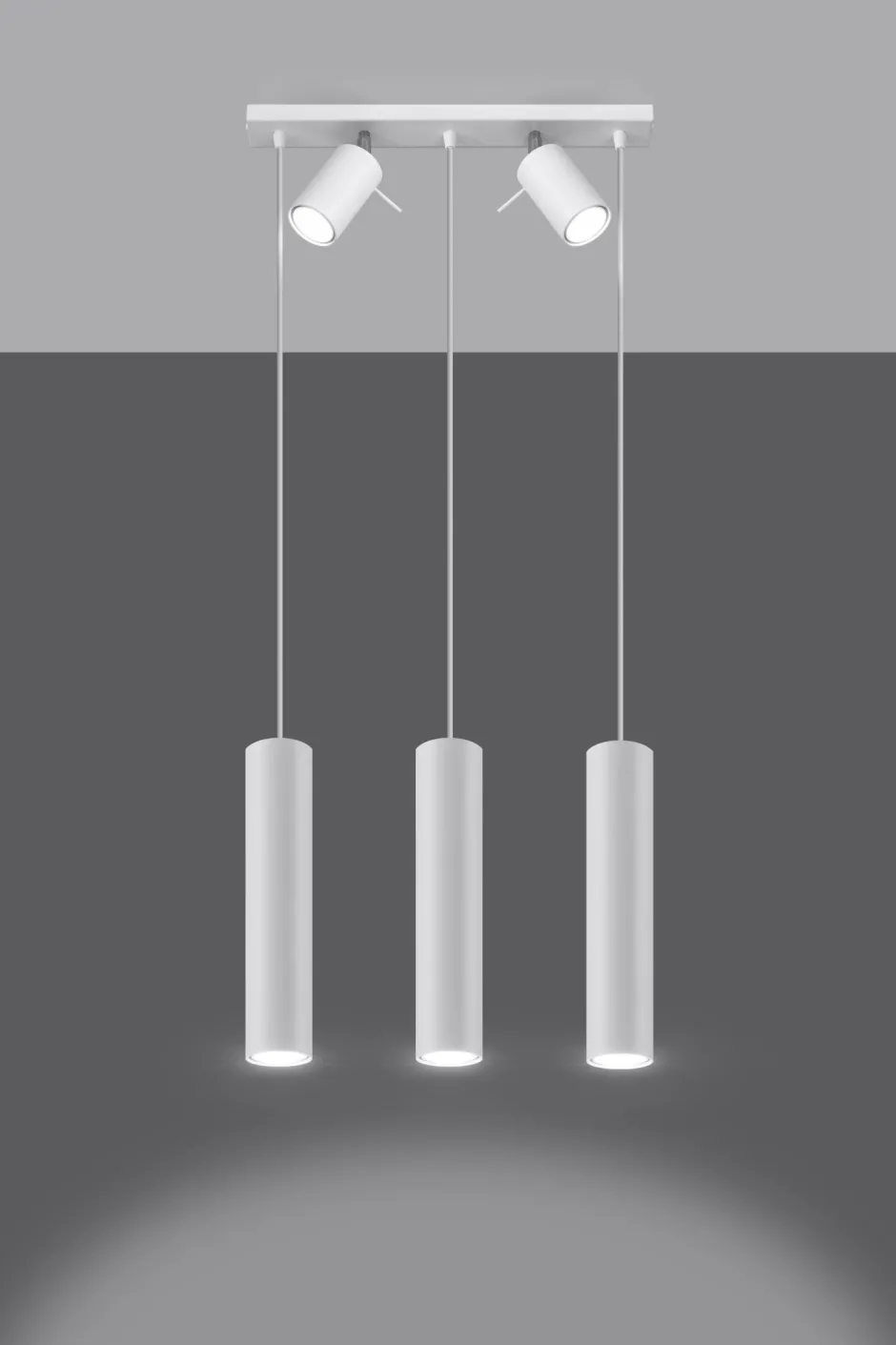 Sollux Hängeleuchte Deckenstrahler Weiß Metall 5-flammig< Hängelampen|Esszimmer Lampen