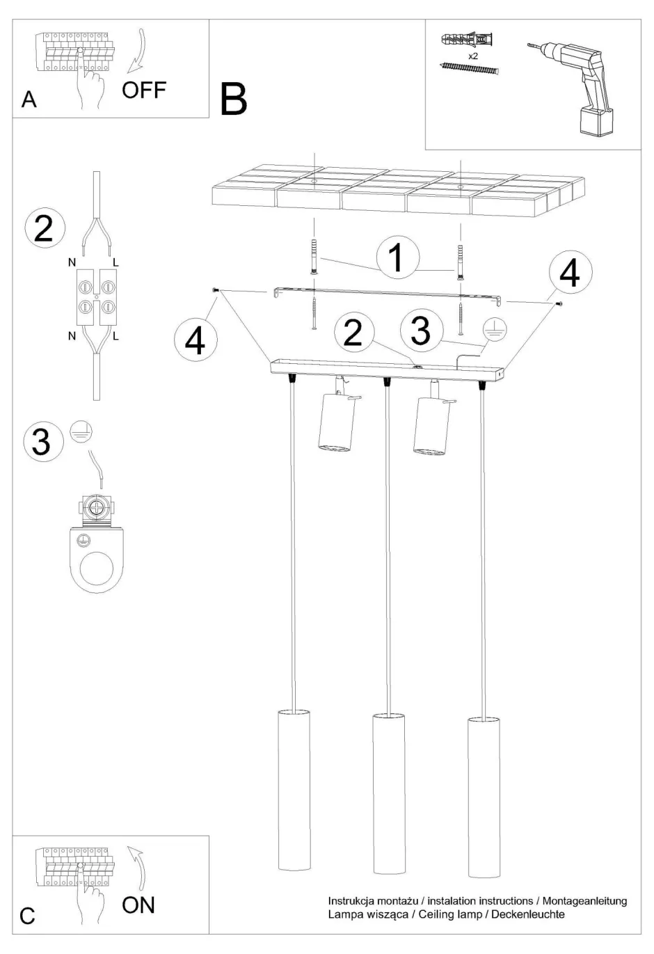 Sollux Hängeleuchte Deckenstrahler Weiß Metall 5-flammig< Hängelampen|Esszimmer Lampen