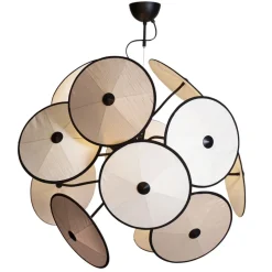 By Rydéns Hängeleuchte dekorativ Metall Stoff D: 83,5 cm 4x E14< Hängelampen|Wohnzimmerlampen