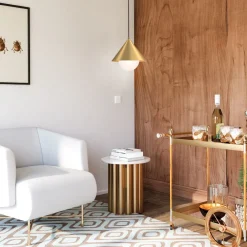 Hängelampen|Esszimmer Lampen*Elstead Hängeleuchte E27 Metall Glas B: 34,3 cm in Gold verstellbar