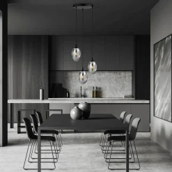 Emibig Hängeleuchte E14 Schwarz Graphit 3-flammig Wohnzimmer< Hängelampen|Bürolampen