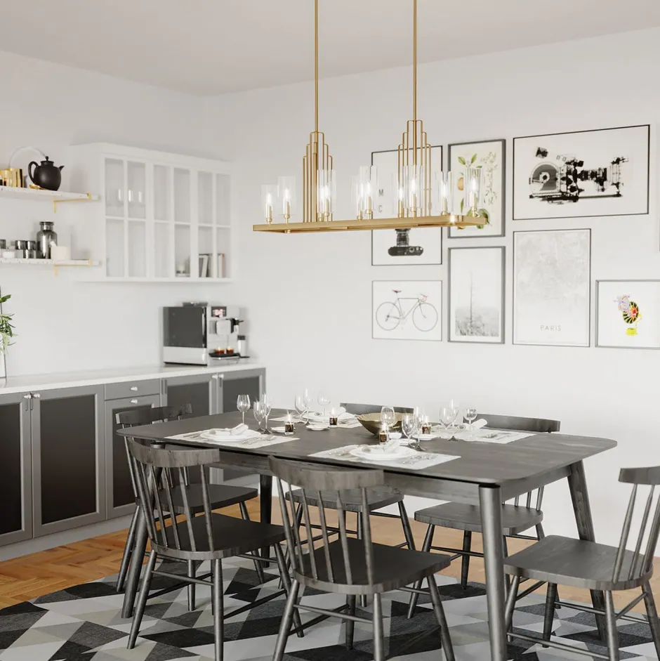 Hängelampen|Bürolampen*Elstead Hängeleuchte Esstisch 113,7 cm lang groß Jugendstil