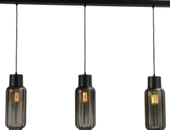 Masterlight Hängeleuchte Esstisch 3-flammig Glas Metall 130 cm E27< Hängelampen|Glaslampen